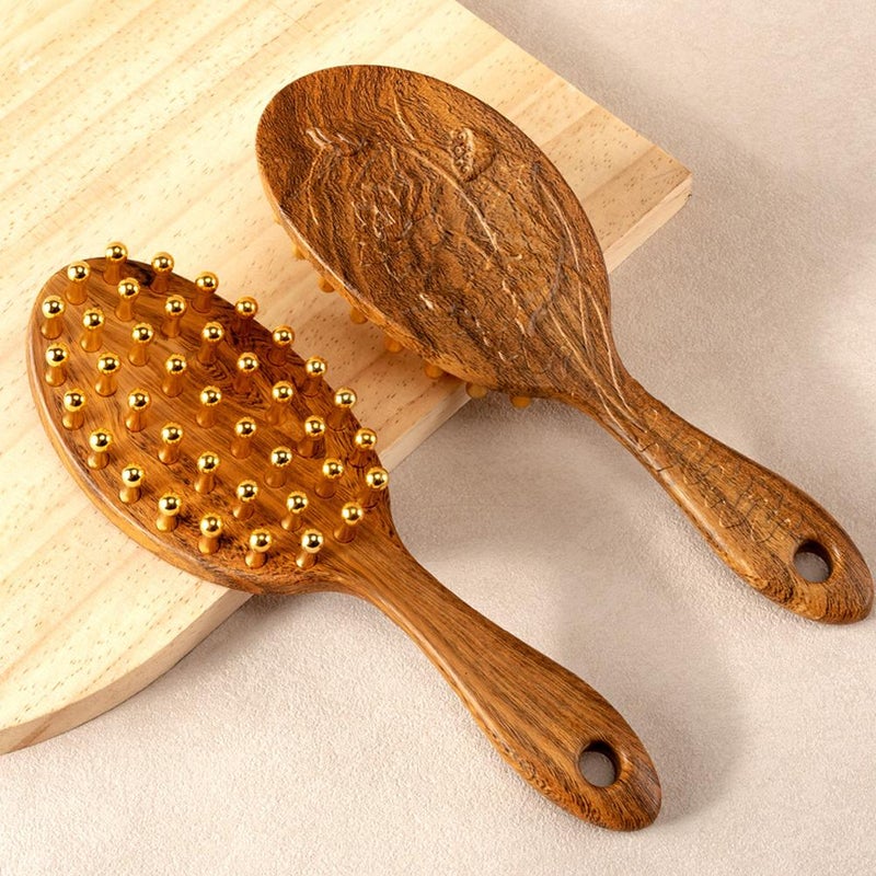 Loc Brush - 39 Tooth Long Handle Massage Comb for Scalp and Head Meridians with Gentle Detangling and Stimulating Bristles for Hair Growth & Relaxation - Image 5